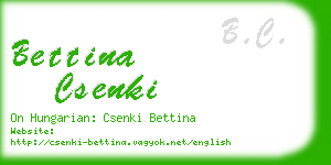 bettina csenki business card